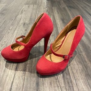 Size 6 Red Mary Jane Heels
